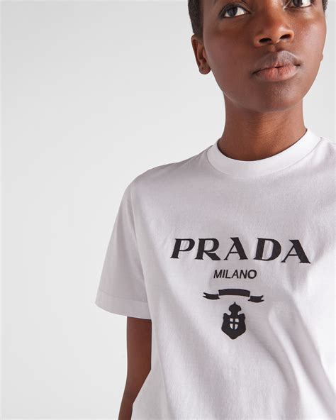 prada white t shirt women's|Prada men's t shirts amazon.